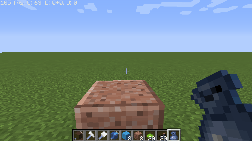 little container put material
