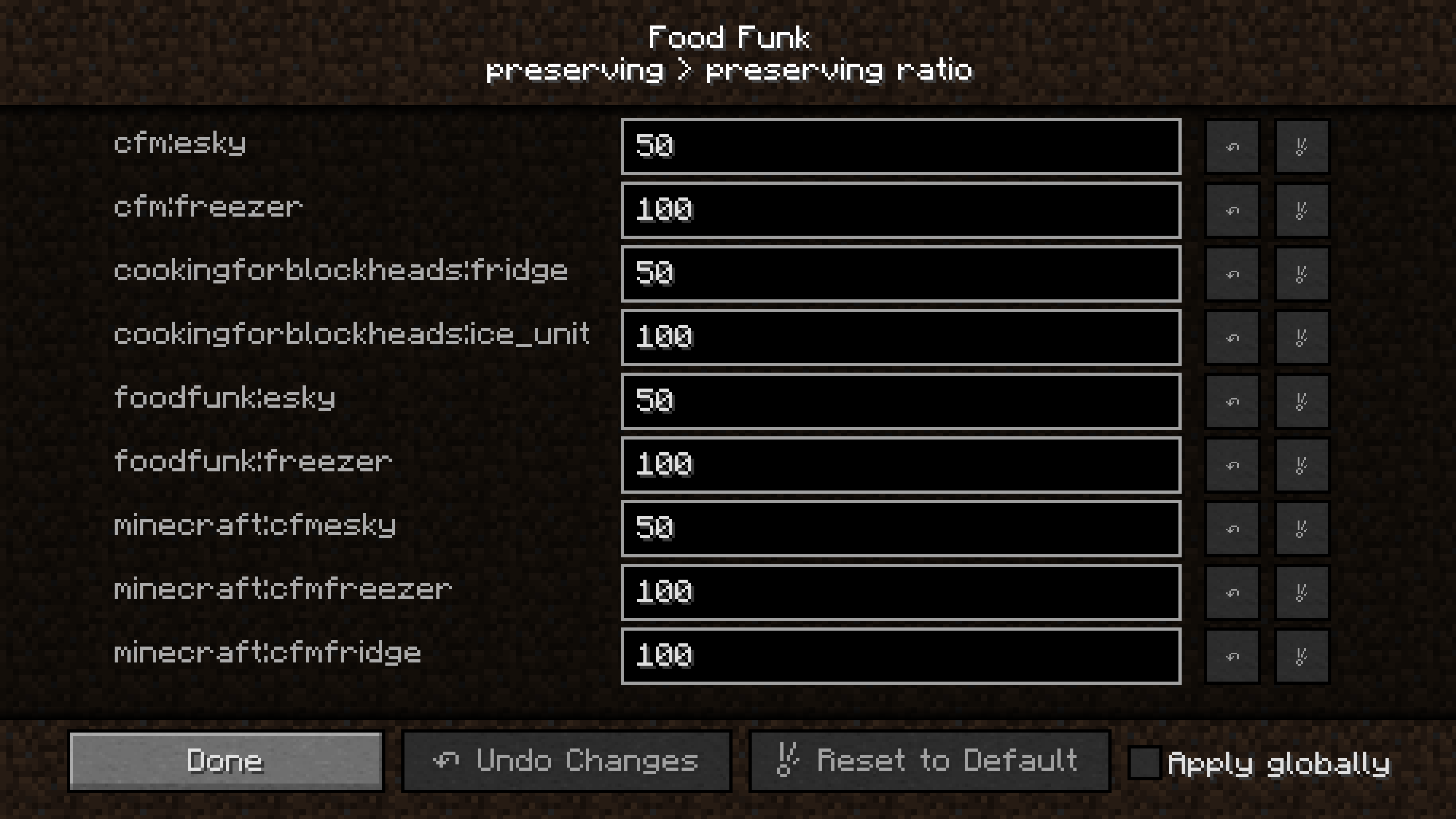 Preserving ratio config