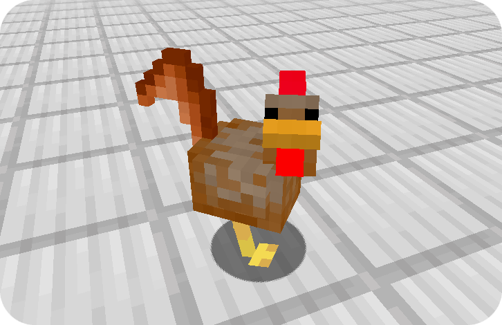 Rooster chicken model