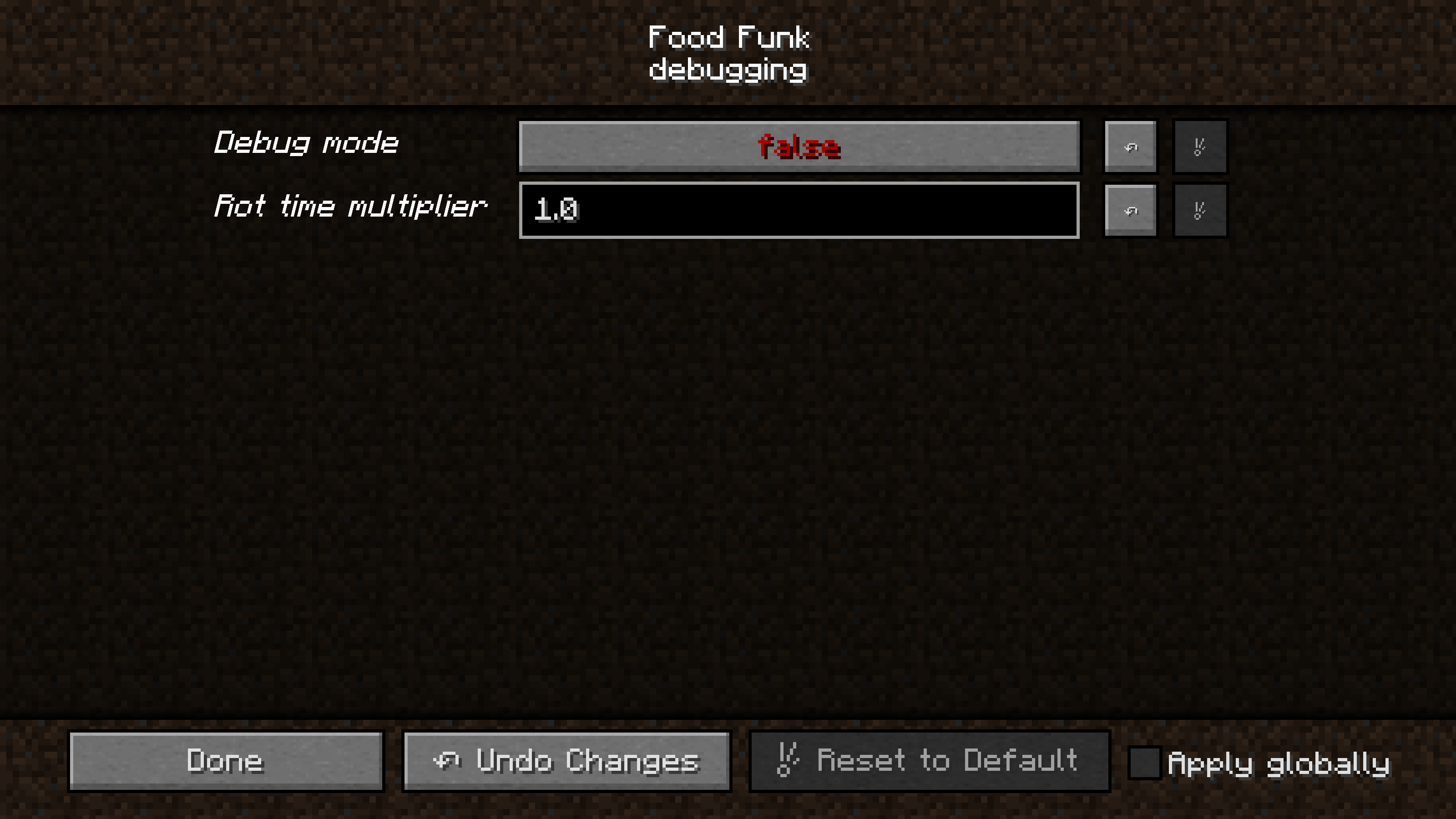 Debug config