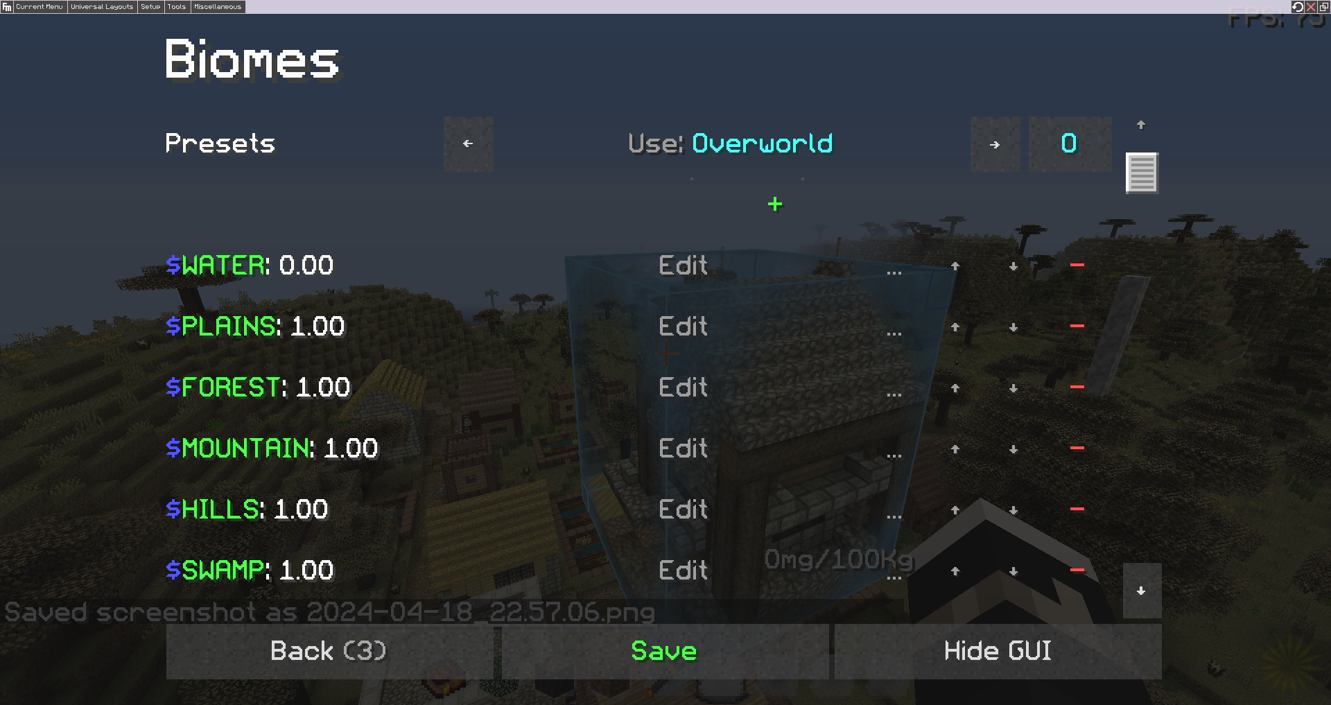 Biome window