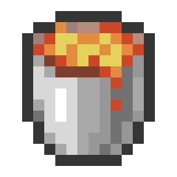 Lava Bucket (only outside water) Lava Bucket