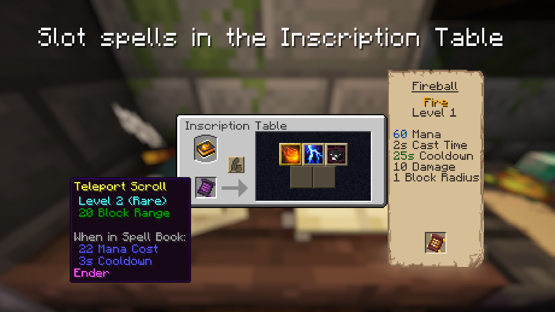 Inscription Table