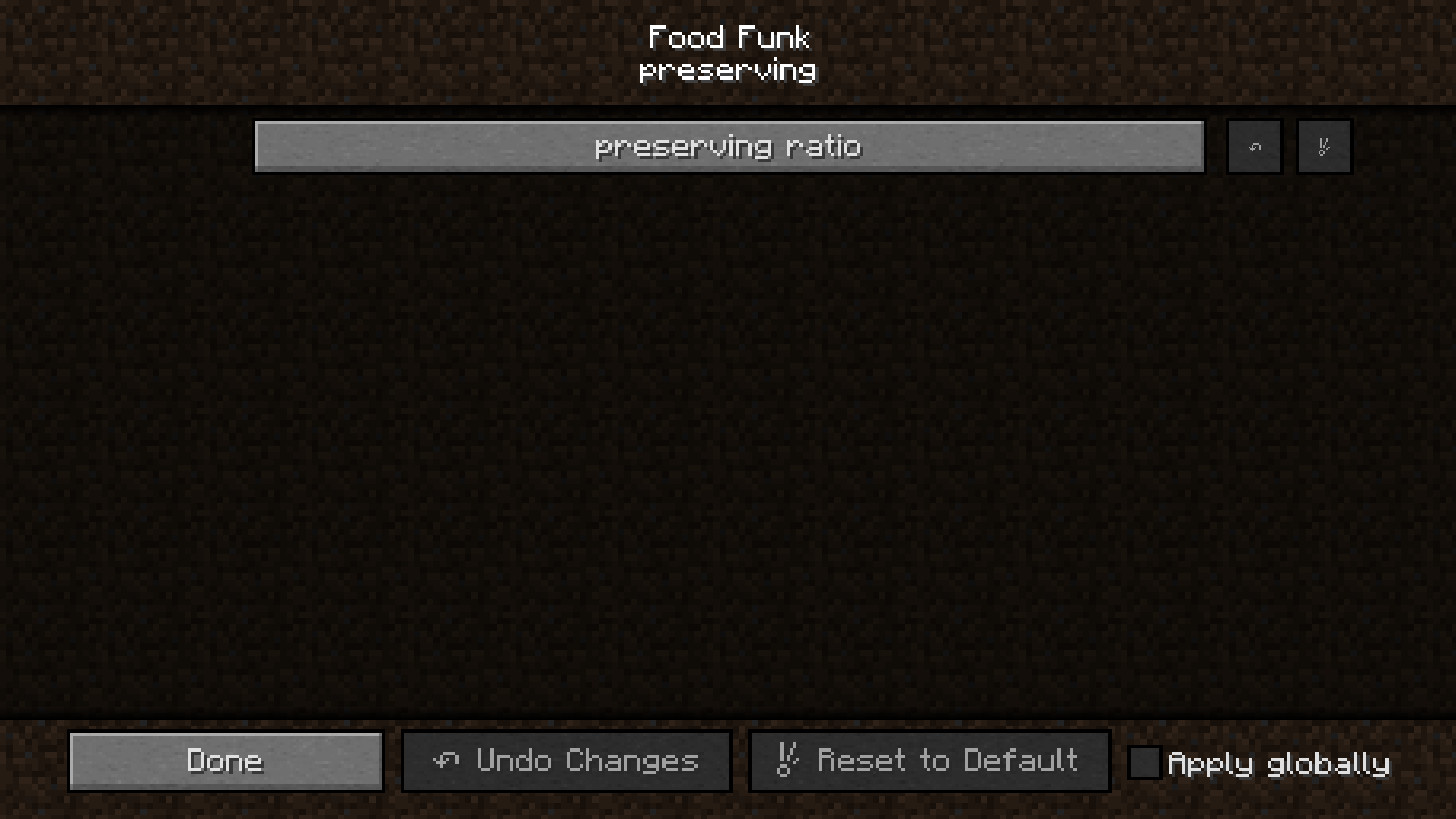 Preserving config
