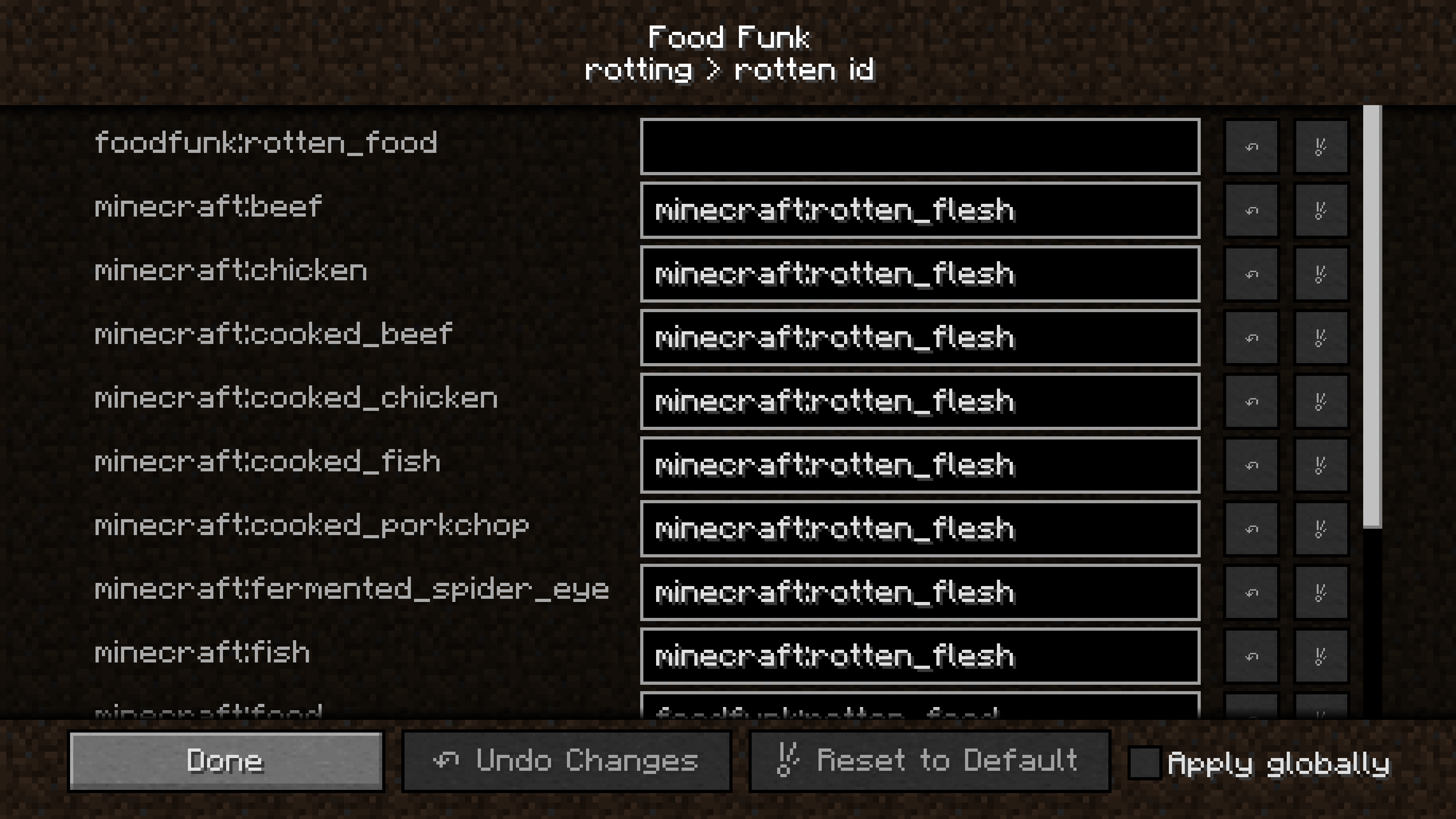Rotten id config