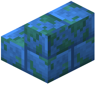 Mossy azure cistal bricks stairs