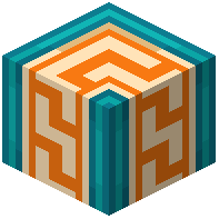 Orange Glazed Terracotta Meander Corner
