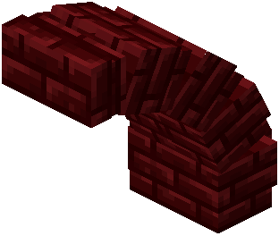 Red Nether Bricks Arch 3x