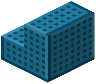 Cyan Pitted Plastic Stairs