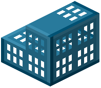 Cyan Plastic Grate Stairs