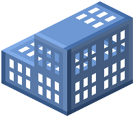 Light Blue Plastic Grate Stairs