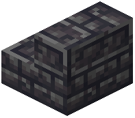 Cracked Smooth Basalt Brick Stairs