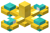 Cyan Gold Chandelier