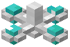 Cyan Iron Chandelier