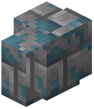 Cyan Mossy Stone Brick Wall