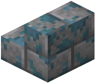 Cyan Mossy Stone Brik Stair