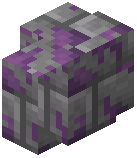 Purple Mossy Stone Brick Wall