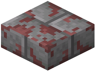 Red Mossy Stone Brick Slab
