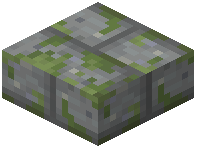 Mossy Andesite Brick Slab