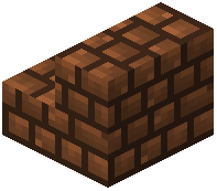 Packed Red Sandstone Bricks Stairs