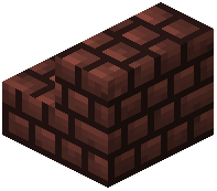 Packed Red Terracotta Bricks Stairs