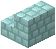 Pastel Aqua Packed Concrete Bricks Stairs