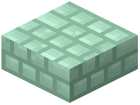 Pastel Mint Packed Concrete Bricks Slab