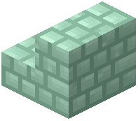 Pastel Mint Packed Concrete Bricks Stairs