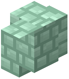 Pastel Mint Packed Concrete Bricks Wall