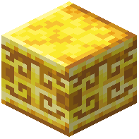 Curly Raw Gold Block Pillar
