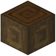 I Sign Stripped Dark Oak Log