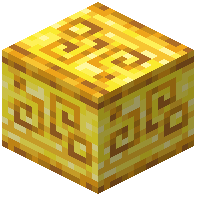 Runic Carved Raw Gold Block