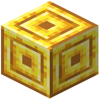 Smooth Ringed Raw Gold Block