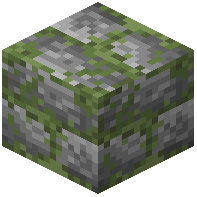 Stacked Mossy Cobblestone Bricks