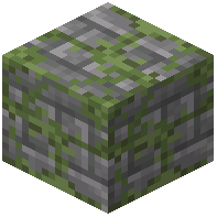 Tiny Layered Mossy Stone Bricks Slabs