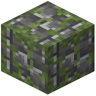Vertical Disordered Mossy Cobblestone Bricks