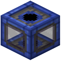 Blue Copper Tinted Glass Encased Shaft