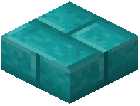 Cyan Stone Brick Slab