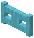 Washed Cyan Bark Fence Gate
