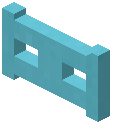 Washed Cyan Stripped Bark Fence Gate