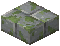 Mossy Polished Andesite Bricks Slab