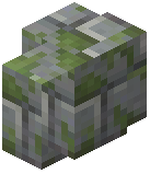 Mossy Polished Andesite Bricks Wall
