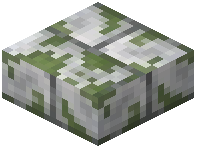 Mossy Polished Diorite Bricks Slab