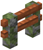 Mossy Cobblestone Acacia Fence