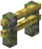 Mossy Cobblestone Bamboo Fence