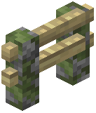 Mossy Cobblestone Birch Fence