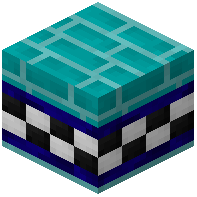 Cyan Facade Bricks Tiled Blue