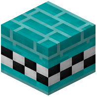 Cyan Facade Bricks Tiled Cyan