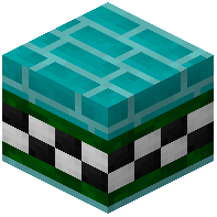 Cyan Facade Bricks Tiled Green
