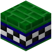 Green Facade Bricks Tiled Blue